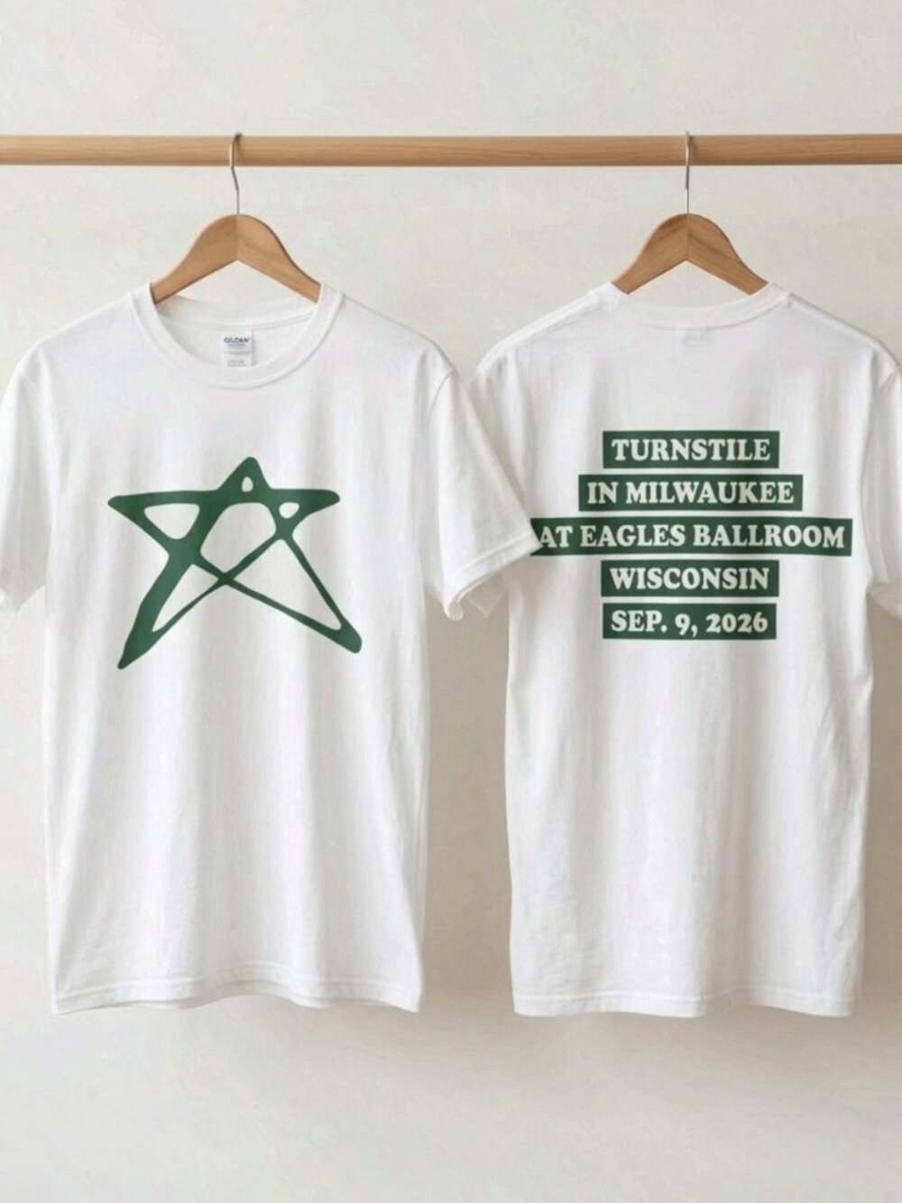 Turnstile Milwaukee Eagles Ballroom 2026 White T-Shirt Reprint